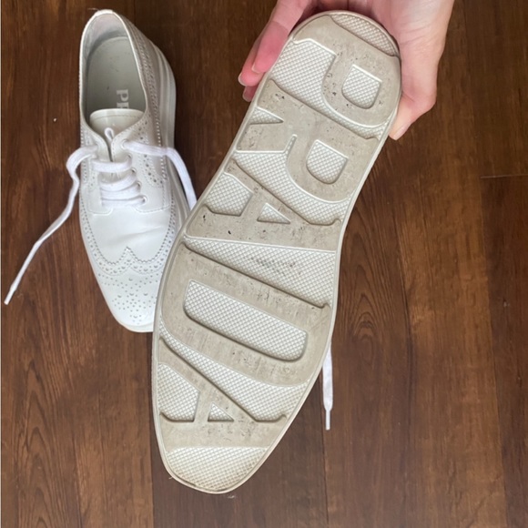 White Prada patent leather platform shoes - Picture 2 of 4